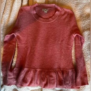 Pink Reiss peplum sweater